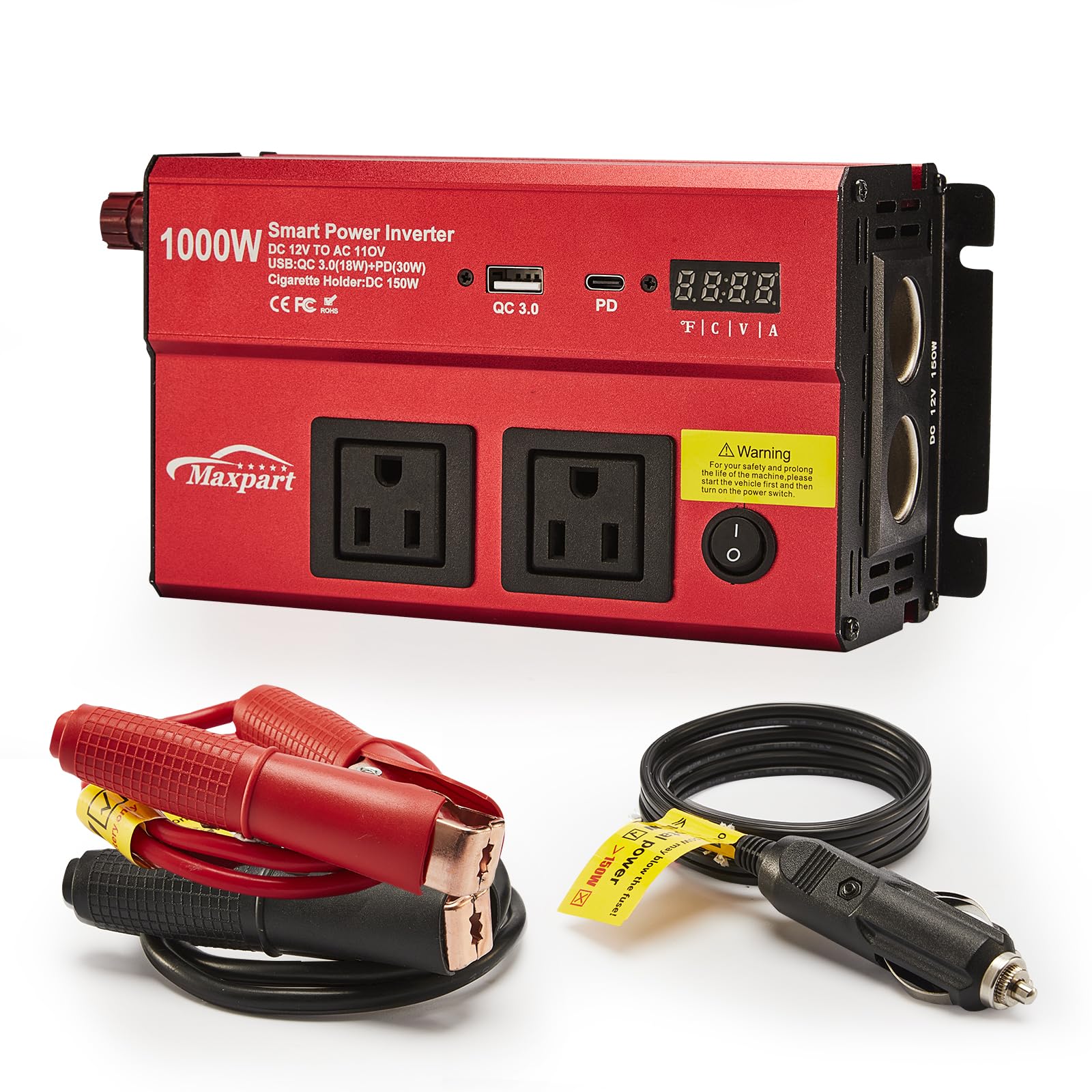 Amazon.co.jp: TWING 車用1000Wインバーター、12V DC~110Vパワー